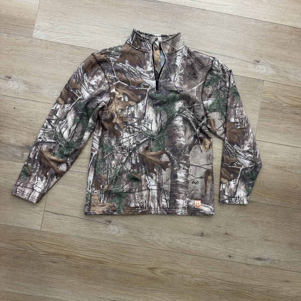 Medalist Realtree Xtra Camo Quarter Zip Fleece Pullover Hunting Jacket Mens S